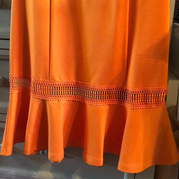 Lulus Orange Dress with fit and flare. Size small. - Picture 5 of 6